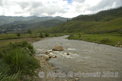 Habitat in the Beiqiaohe River, Luozhahe River subbasin, Mekong basin, Yunxian County, Yunnan province, southern China.