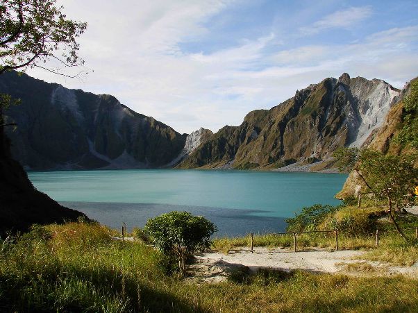 Lake Pinatubo in the Philippines is a typical crater lake
